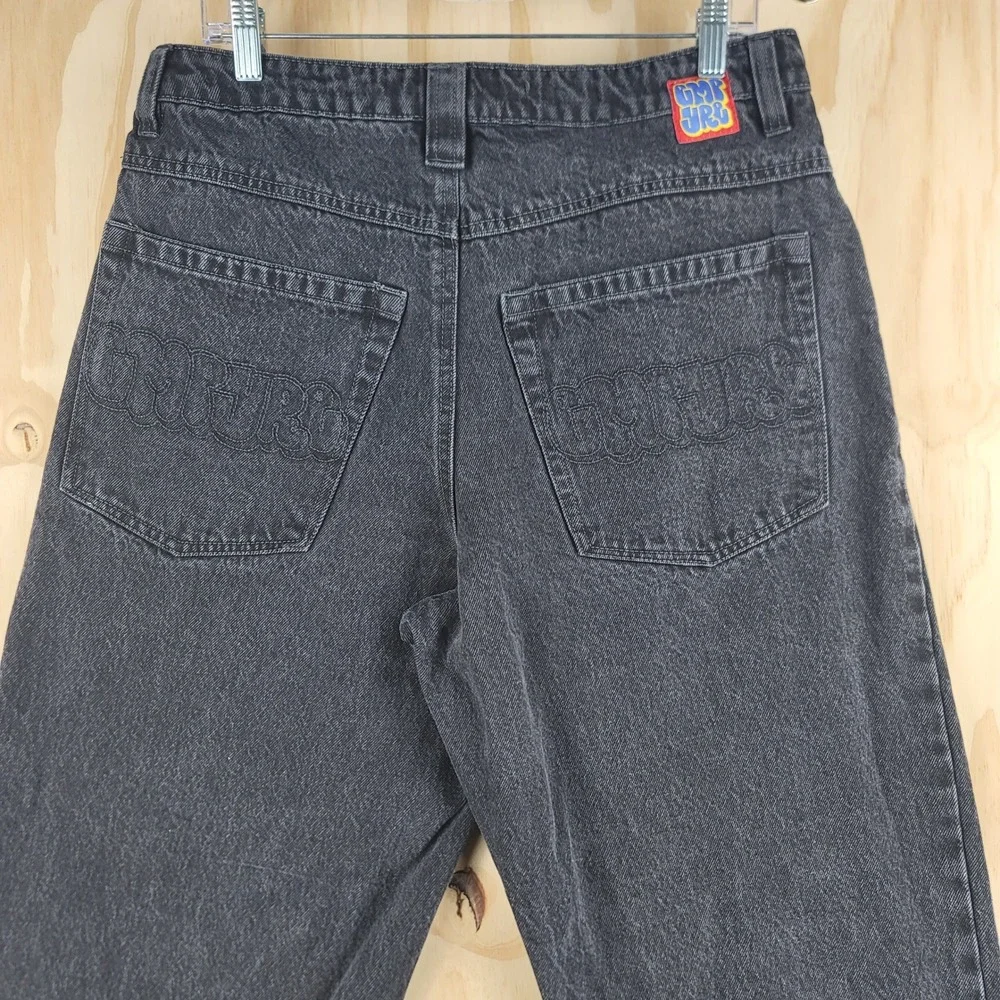 Empyre Loose Fit Jeans Mens 32x28 Black Denim Skater Pants Baggy Y2k Grunge
